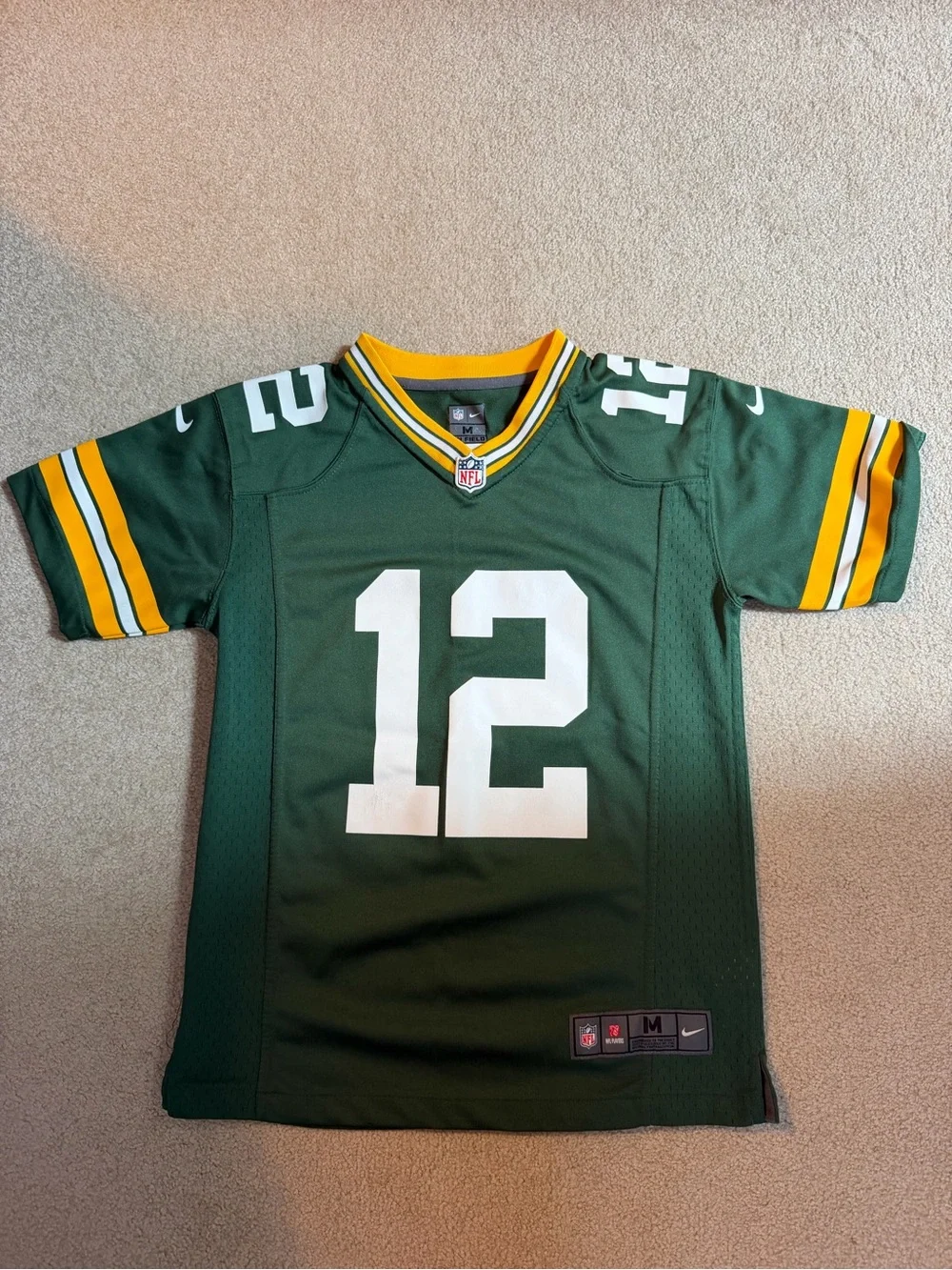 Nike Green & Yellow Kids Green Bay Packers Jersey #12